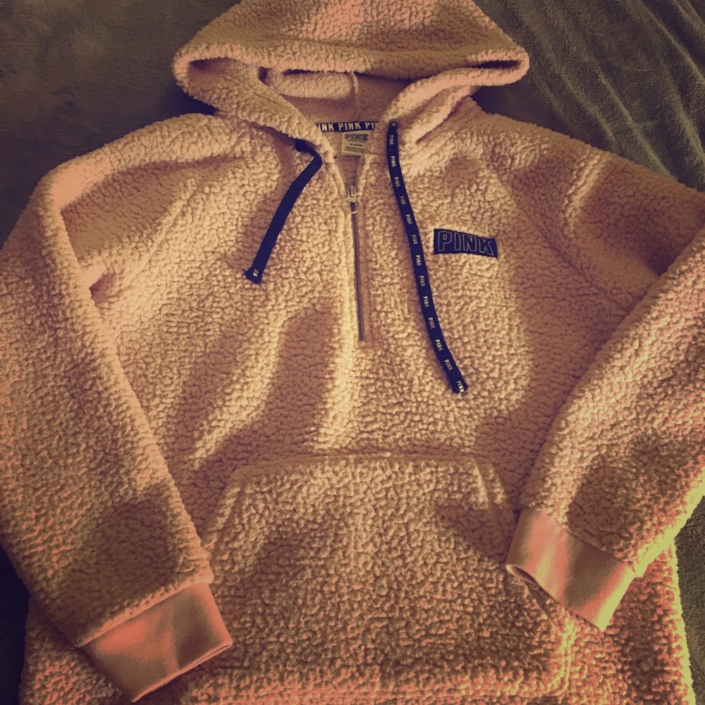 ❤️VS Pink half zip sherpa❤️